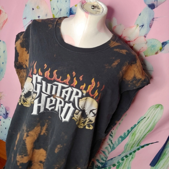 Mens • Unisex • Guitar Hero Cut Off Muscle Tank Top XL - Picture 5 of 10
